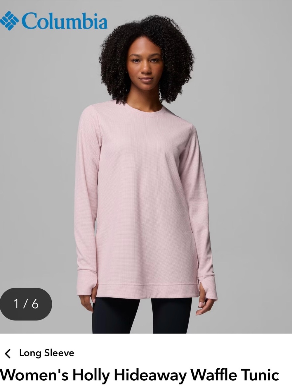 Columbia Women's Holly Hideaway Waffle Tunic - Light Pink